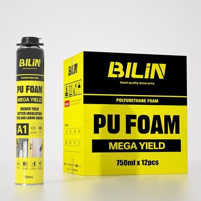BILIN A1 Υψηλής απόδοσης Επεκτάσιμη φούσκα PU Σπρέι Επισκευάσιμο για ηχομονωμένα εμπόδια