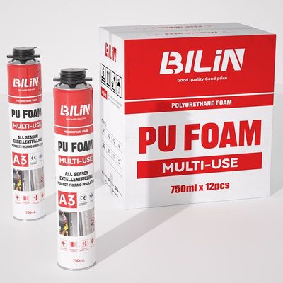 750 ml 500 ml Πολλαπλής χρήσης PU αφρός Αδιάβροχος πυρόσβεσης επεκτατικός αφρός