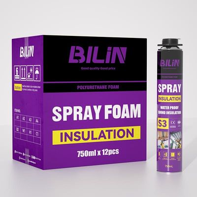 750 ml Σπρέι PU Foam Flame Retardant Polyurethane Expanding Foam Ελαφρύ
