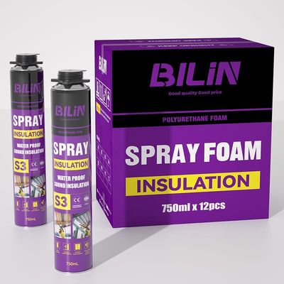 PU Foam High Quality 750ml Building Fast Drying One Component Waterproof Insulation Expanding Polyurethane Pu Foam Spray