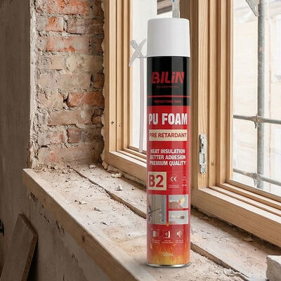 Pistola de espuma de poliuretano ignífuga de alto rendimiento B2, sellador de huecos ignífugo